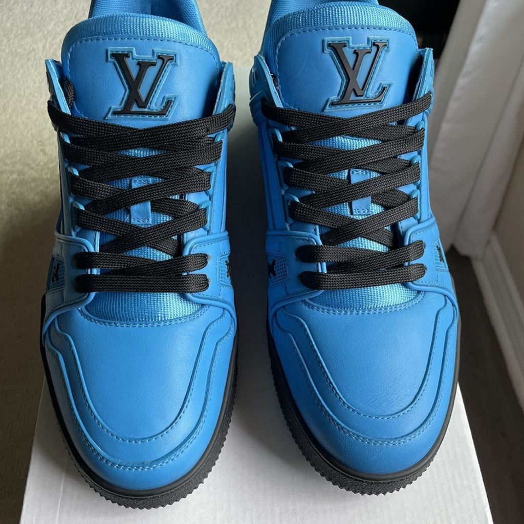 Louis Vuitton Men's Blue And Black Sneakers